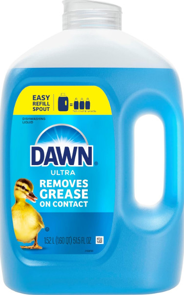 Dawn Dish Soap Refill Jug, Large Size Blue Liquid Dishwashing Detergent 51.5 oz