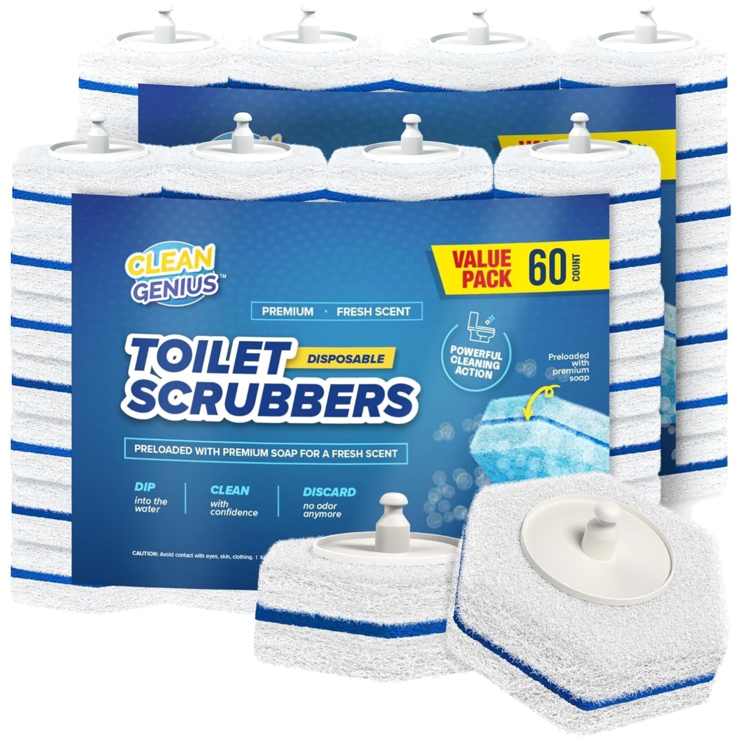Disposable Toilet Cleaning Pads, 60 Count