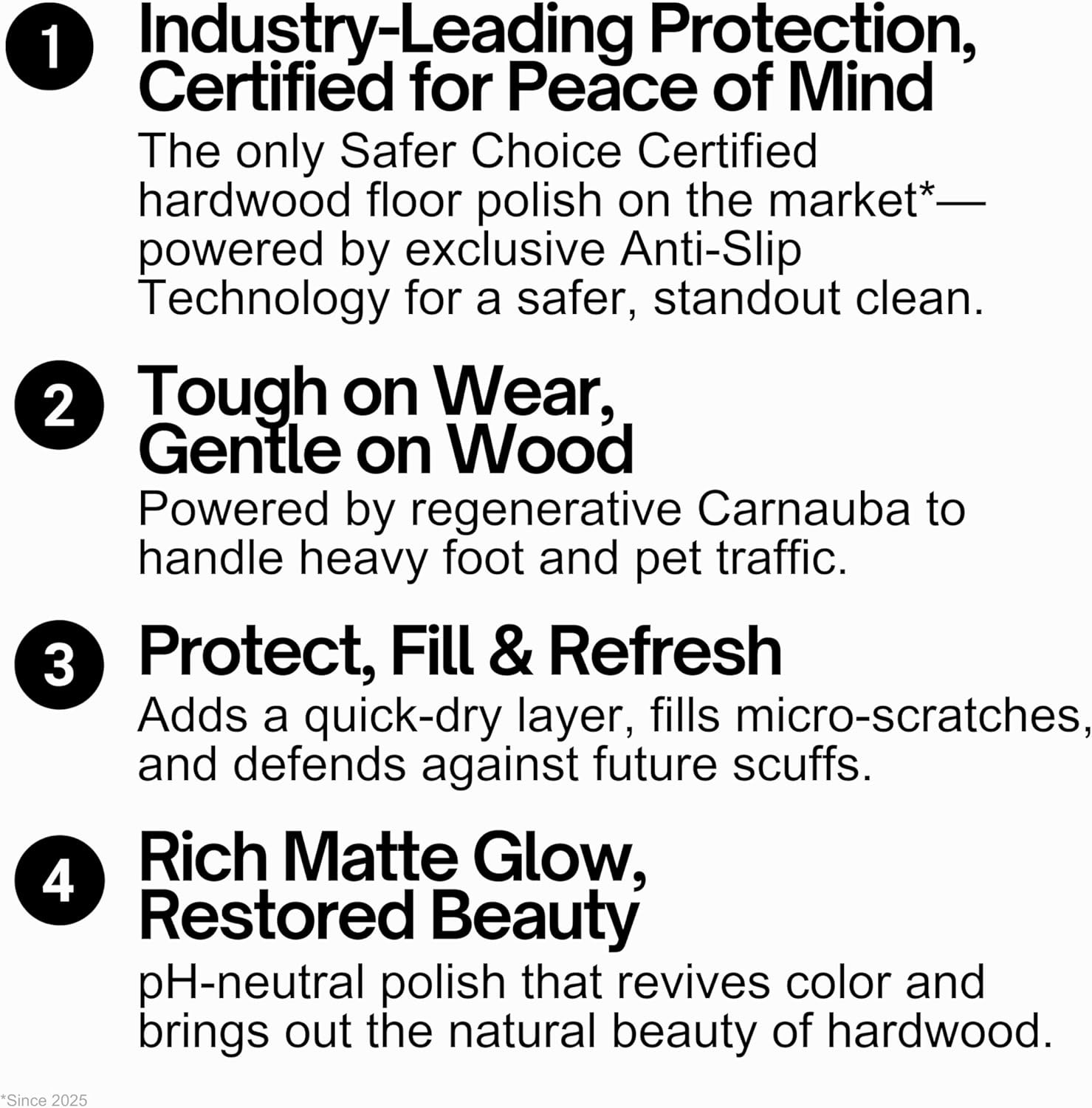 Hardwood Floor Luster-Polish 64Oz | Plant-Derived W/Carnauba | Safer Choice, No