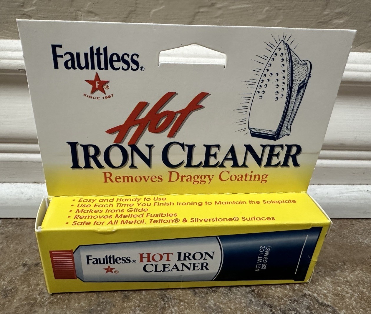 Vintage Faultless Starch 40110 Faultless Hot Iron Cleaner1oz (28 Grams) #A2