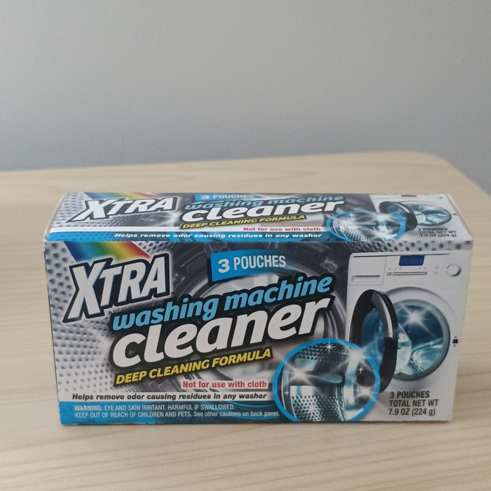 XTRA Washing Machine Cleaner Deep Cleaning Formula 3 Pouches 7.9 oz