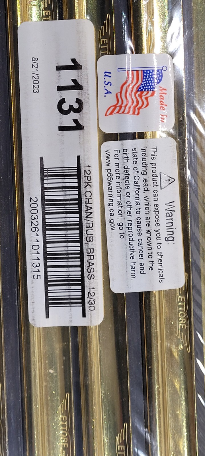 Master Brass 1131 Squeegee Channel 12 Inch 12 Pack