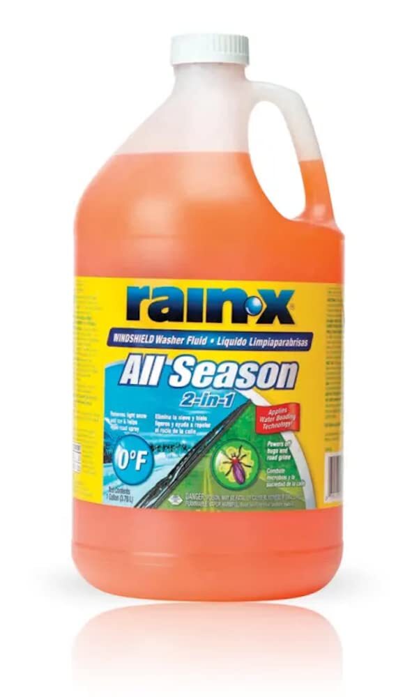 Rain X Windshield Washer Fluid 128 Fl Oz Streak Free Water Beading Technology