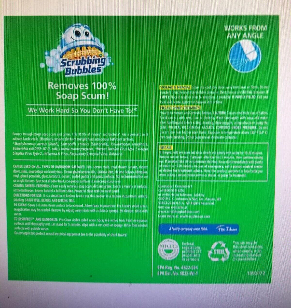 RAINSHOWER SCRUBBING BUBBLES MEGA SHOWER FOAMING BATHROOM CLEANER (3 PK , 20 OZ)