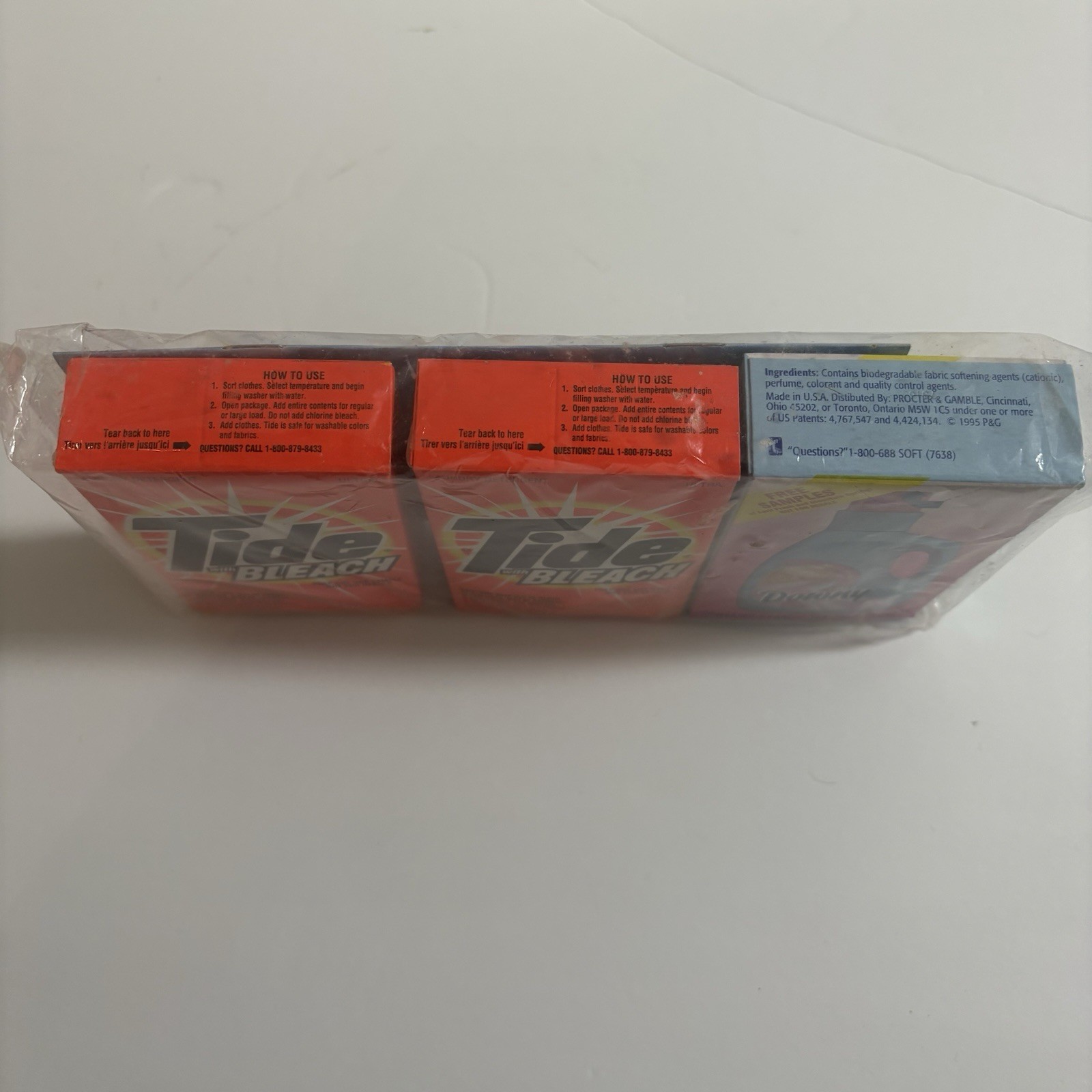 1995 TIDE w/ Bleach Laundry Detergent + DOWNY ULTRA Fabric Softener SAMPLE PACK!