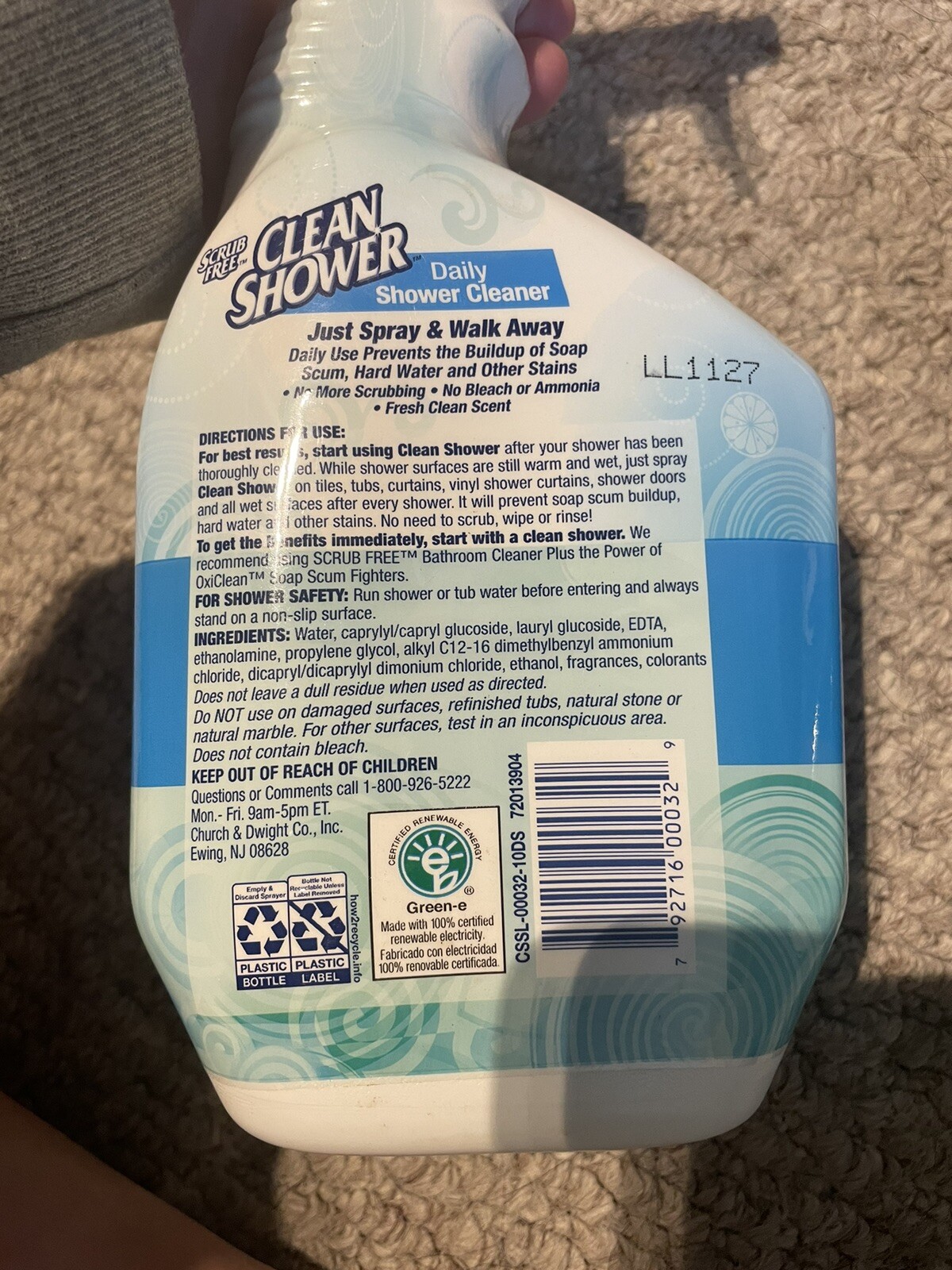 Scrub Free Clean Shower Daily Shower Cleaner Spray – 32oz X2