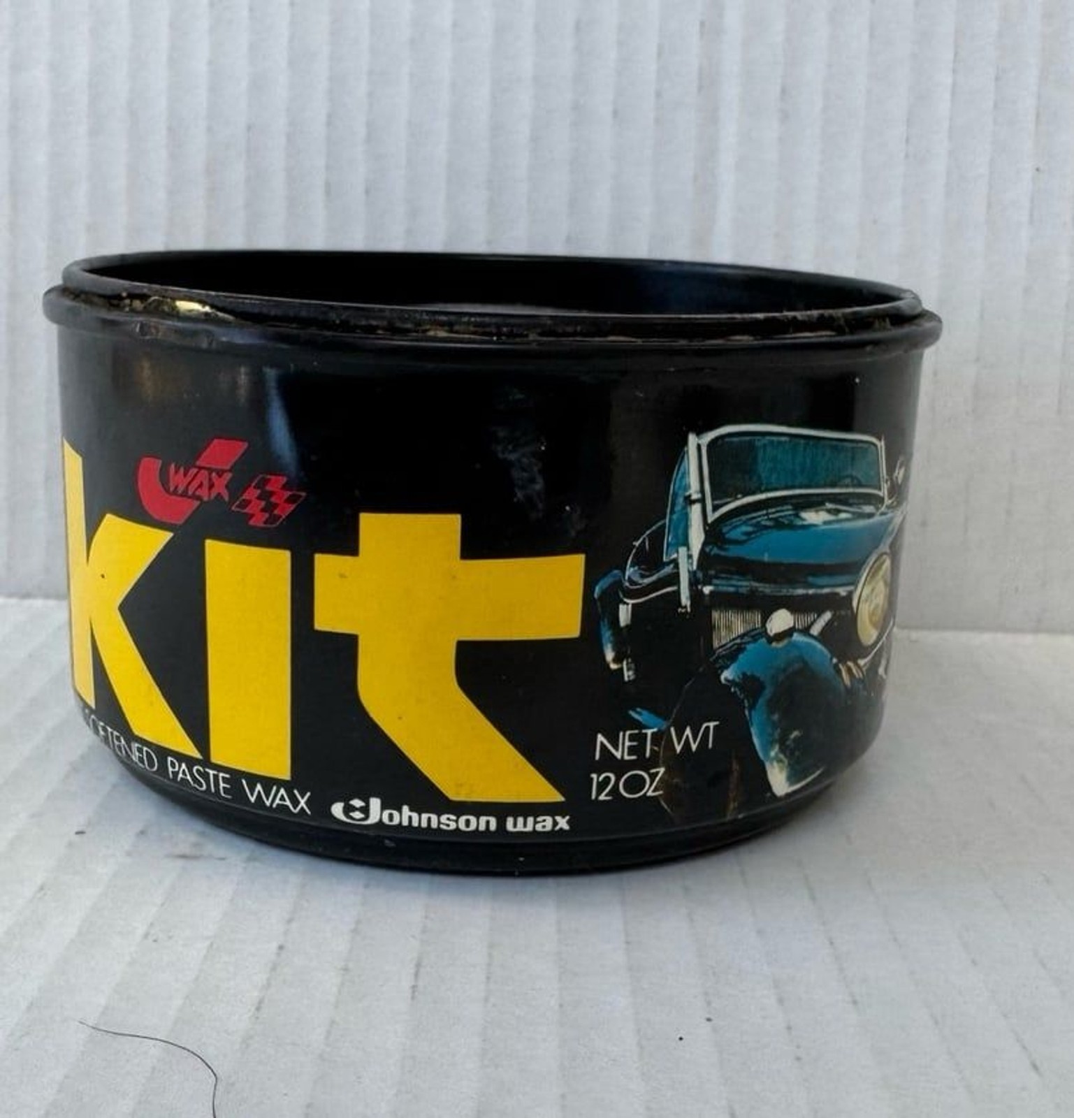SC Johnson JWax Paste Wax Car Wax Shine 12oz Can Discontinued New Old Stock