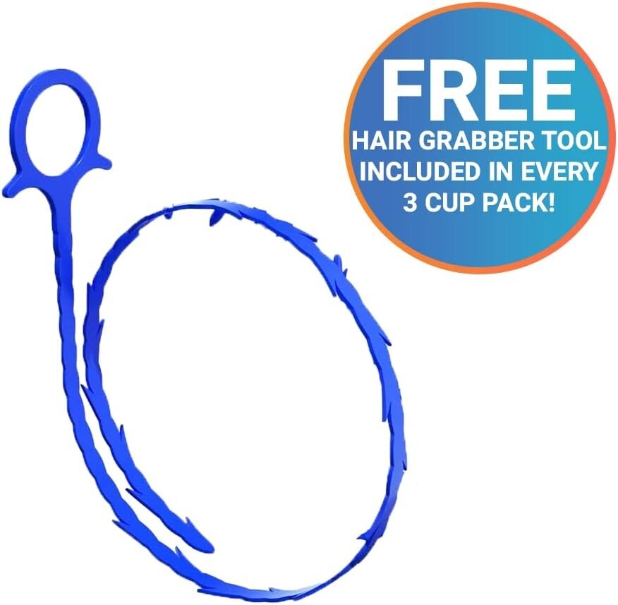 PlumbRx Drain Opener Powder (Hair Drain Clog Remover)+ Hair Snake, 3 CUPS