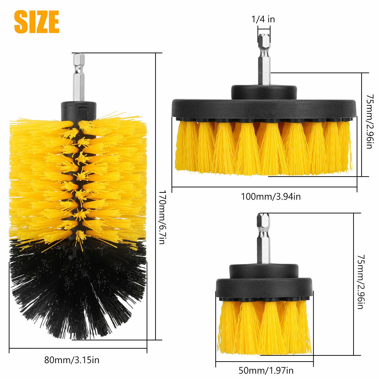 Drill Brush Attachments Set Scrub Pads Sponge Power Scrubber Wash Cleaning Kit