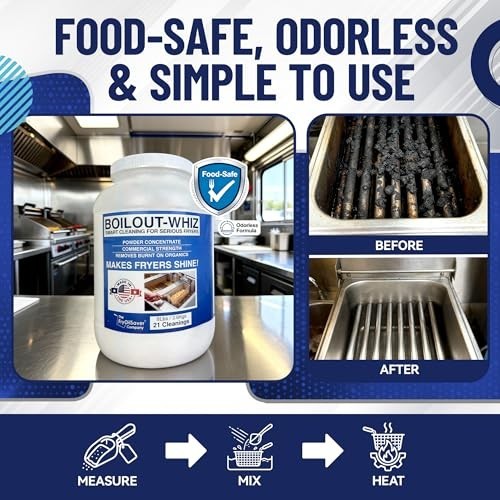 8LB Deep Fryer Cleaner Powder – Heavy-Duty Degreaser for Commercial Kitchens – O