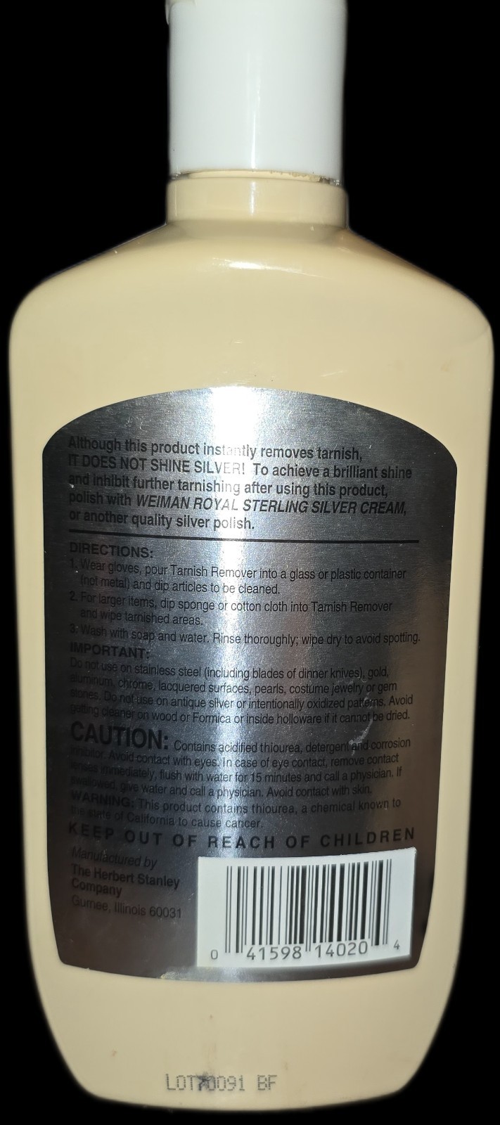 WEIMAN Instant Tarnish Remover Silver/Copper Discontinued 16 oz 75% FULL