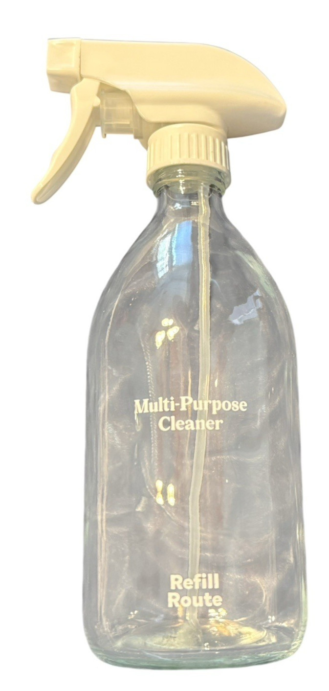 Multi-Purpose Cleaner/Degreaser Kit, Glass Spray Bottle, Towels + 12 Refill Tabs
