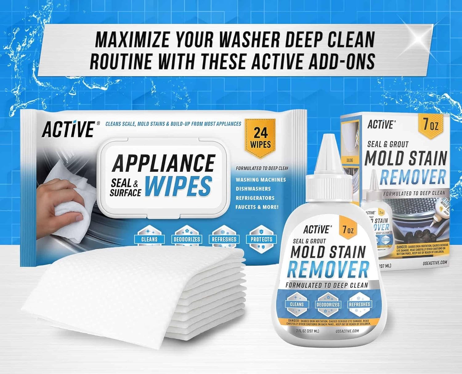 Washing Machine Cleaner Pet Owners Enzymatic Deep Clean Descaler Cat & Dog Hair