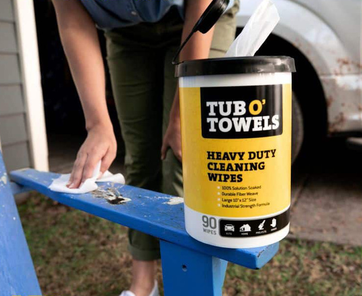 Heavy-Duty Cleaning Wipes – Multi-Purpose – Oversized – Citrus Scent (90-Count)