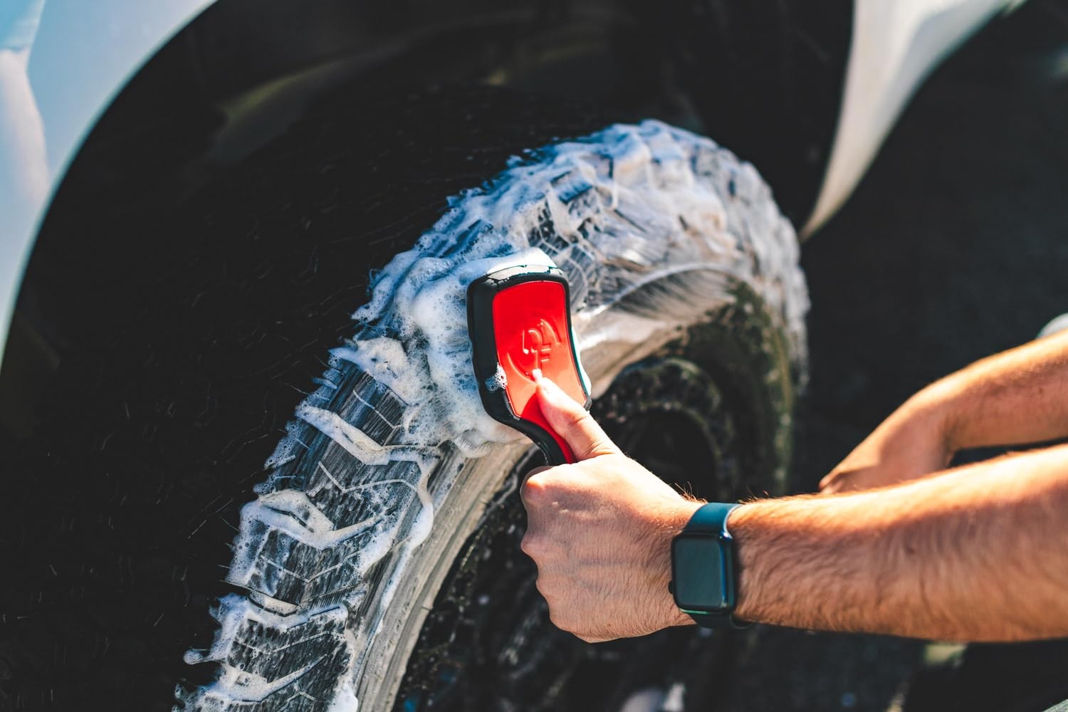 – ProGrip XL Tire Brush – Ergonomic ProGrip Handle – Stiff Synthetic Bristles…