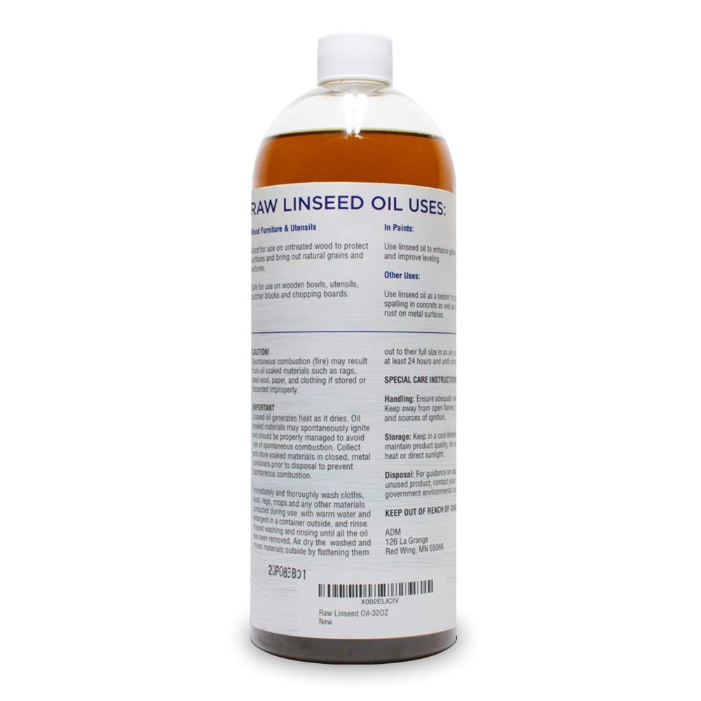 Raw Linseed Oil – Flaxseed Wood Treatment Conditioner to Rejuvenate, Restore …