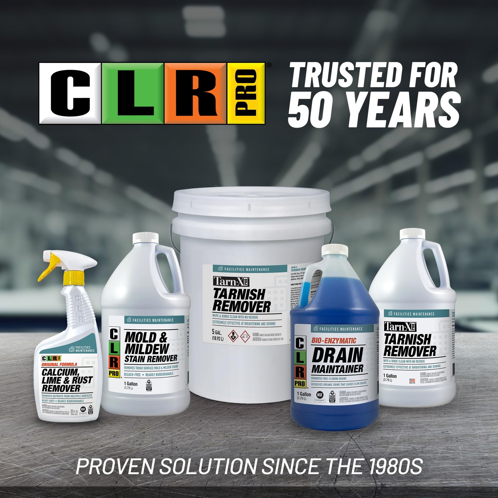 CLR PRO Heavy Duty Bleach-Free Mold and Mildew Stain Remover, 1 Gallon Bottle…