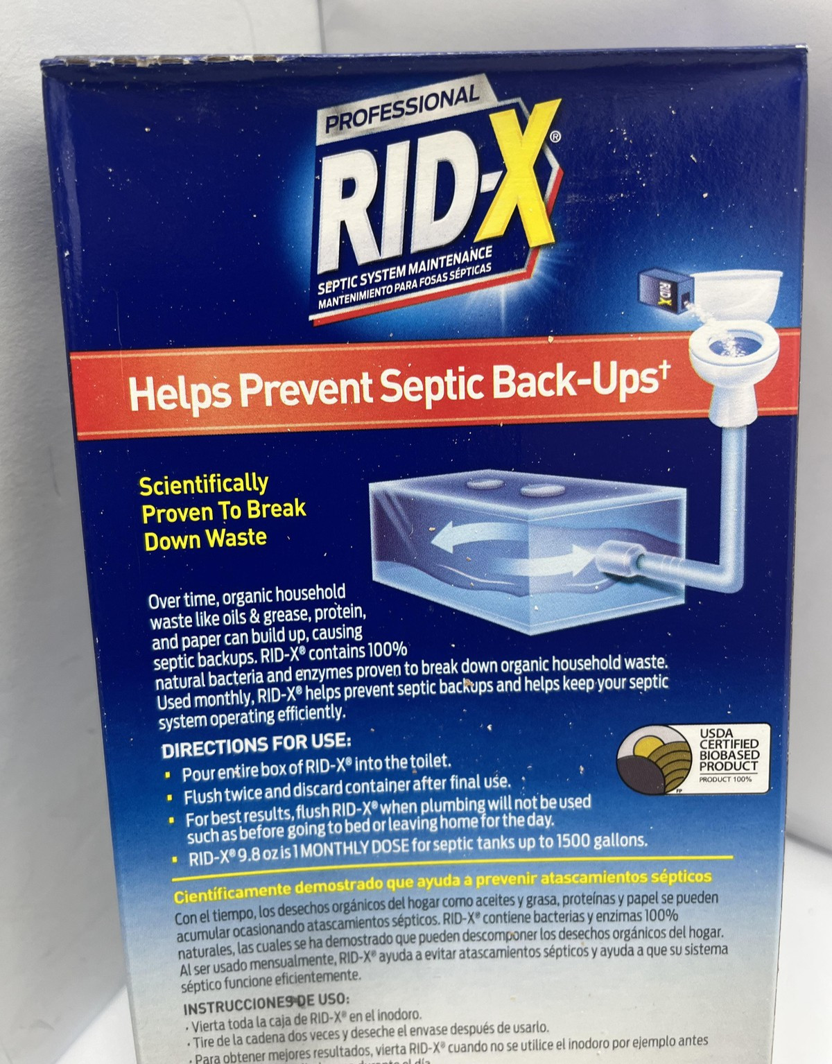 RID-X 12pk Septic Tank Treatment Supply Of Powder 9.8oz 100% Biobased