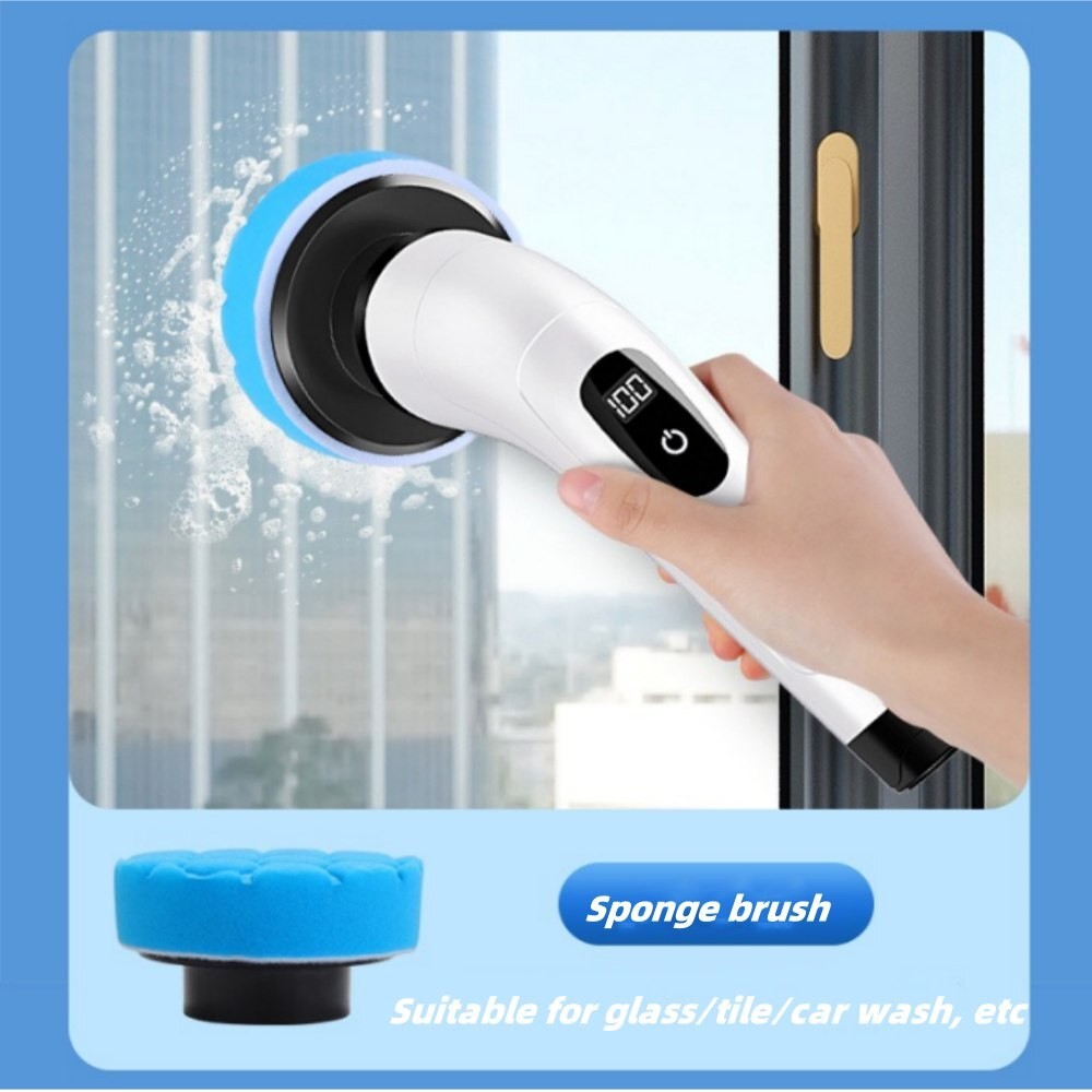 Electric Spin Scrubber – 8 Replaceable Brush Heads Shower Cleaner Brush 3 Speeds