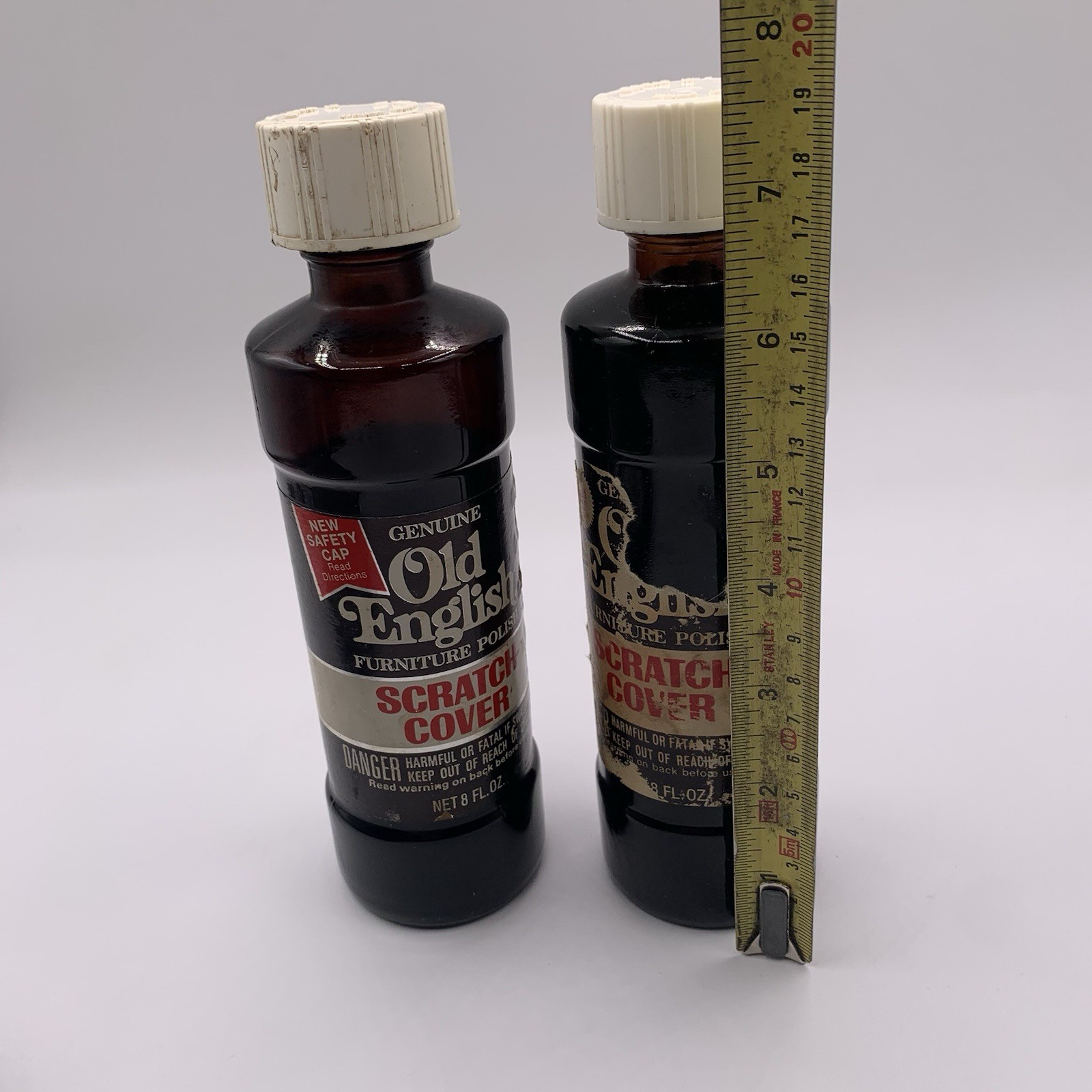 VTG Genuine Old English LOT Furniture Polish Scratch Cover Glass ONE FULL 1975