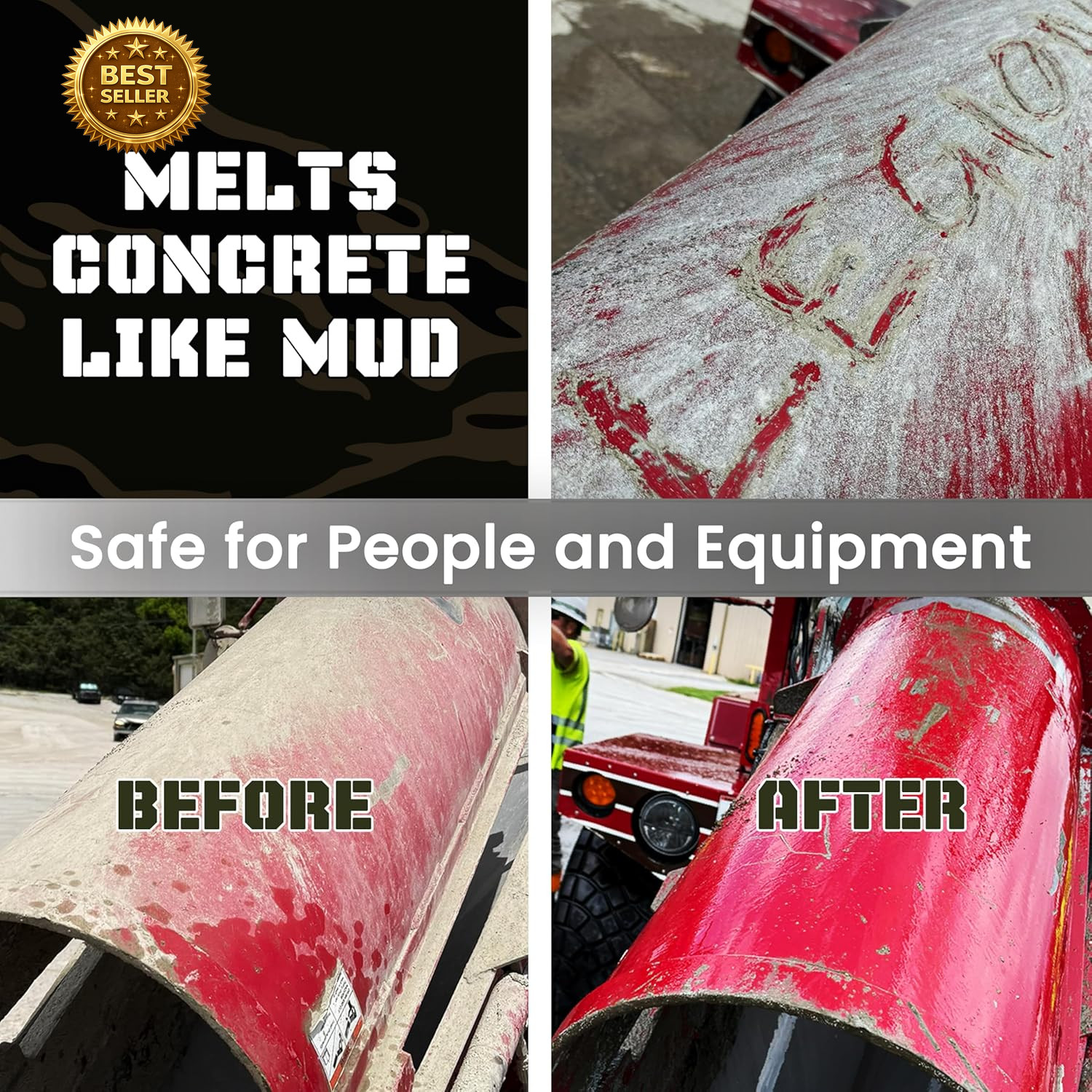 Heavy Concrete Remover – Dried Concrete & Cement Dissolver (Non-Corrosive, Biode