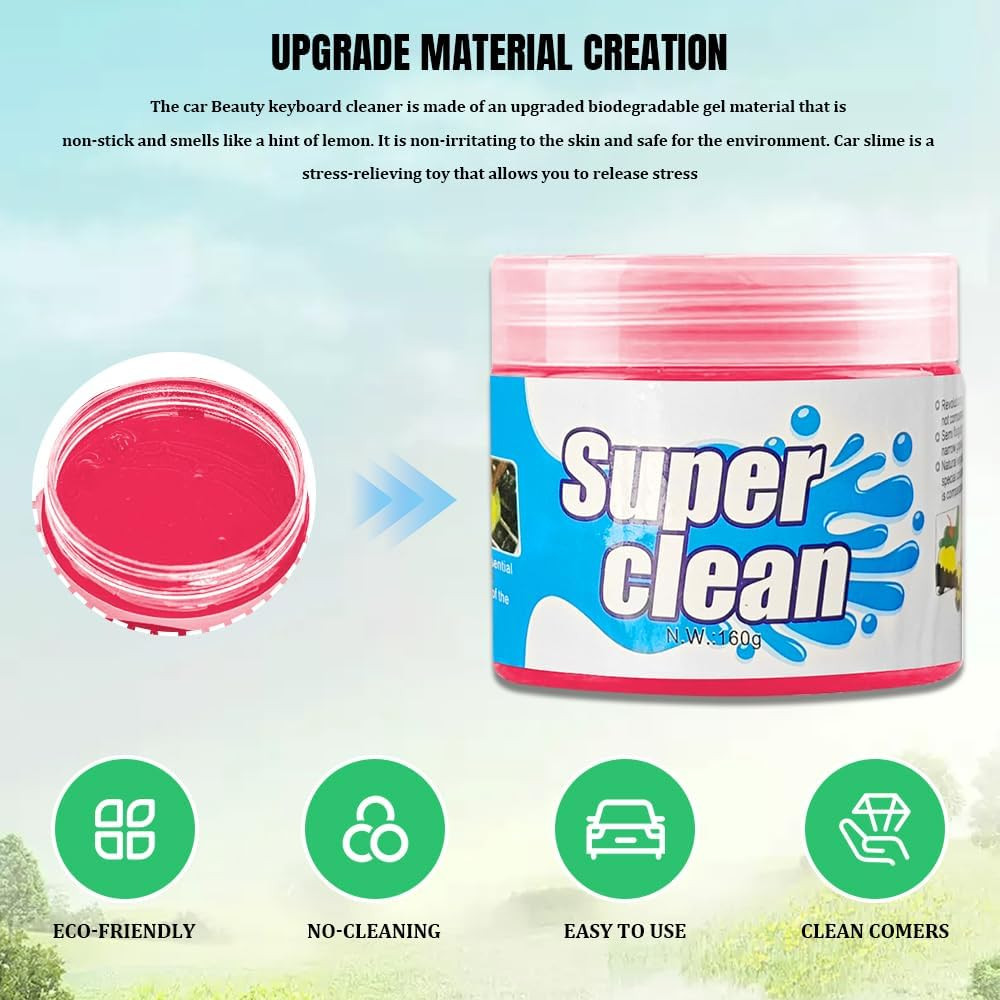Car Cleaning Gel – Universal Detailing Kit for Automotive and Electronics (Pink)