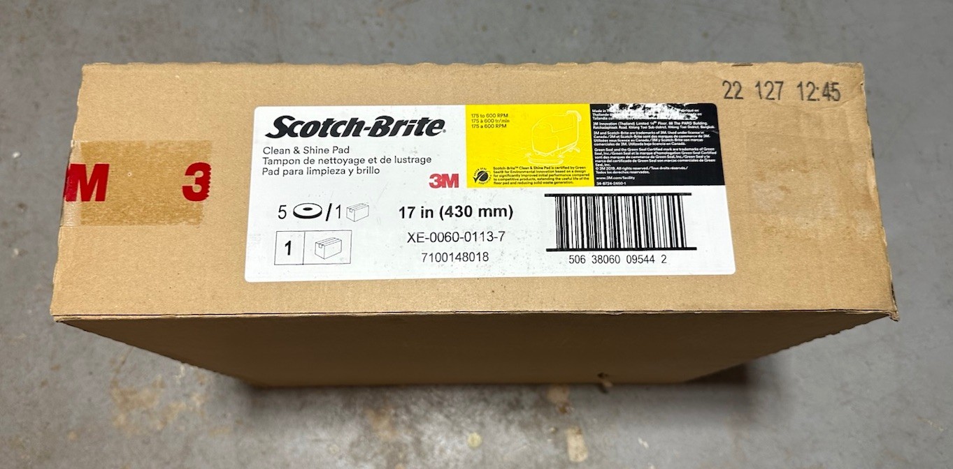 NEW** 3M 9549 13 in. Scotch-Brite Clean and Shine Pad – pack of 5