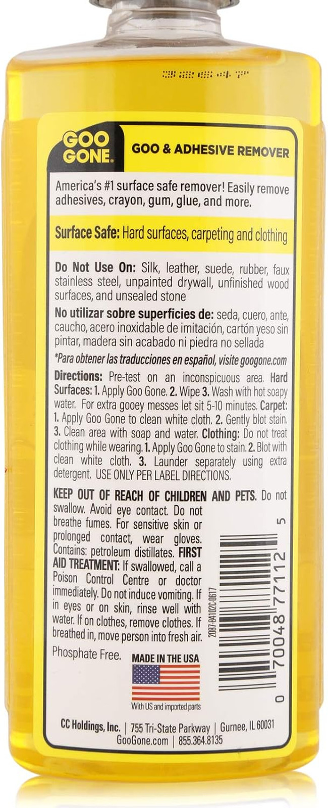 Adhesive Remover – 8 Ounce – Surface Safe Adhesive Remover Safely Removes Sticke