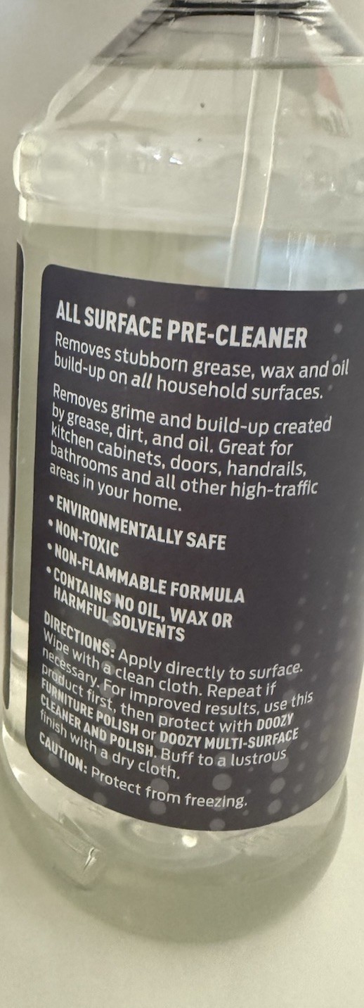 DOOZY 🇺🇸 ALL-SURFACE PRE CLEANER POLISH 2-16fl.oz Spray Bottles