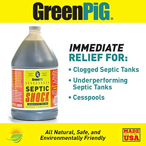 GREEN PIG Septic Tank Treatment Emergency Formula Quickly Breaks Down Clogged or