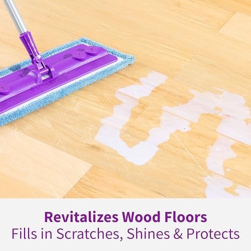 “Wood Floor Restorer – Fills Scratches, Shines & Protects – Matte Satin Finish,