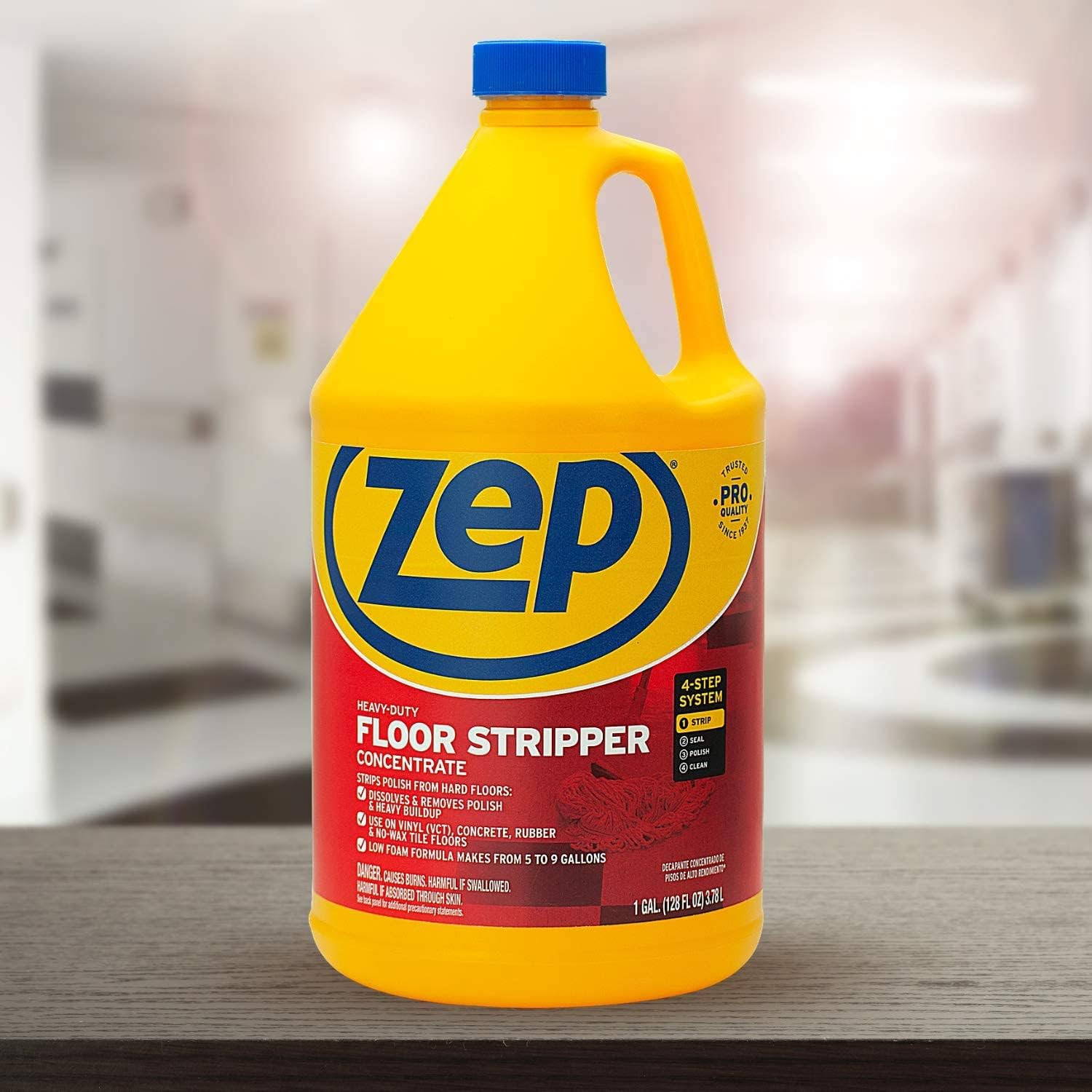 Heavy-Duty Floor Stripper Concentrate – 1 Gallon (1 Unit) ZULFFS128 – Low Foamin
