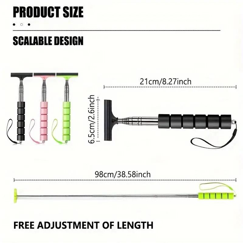 Extendable Car Rear View Mirror Wiper Auto Glass Cleaner Telescopic Cleaning Mop
