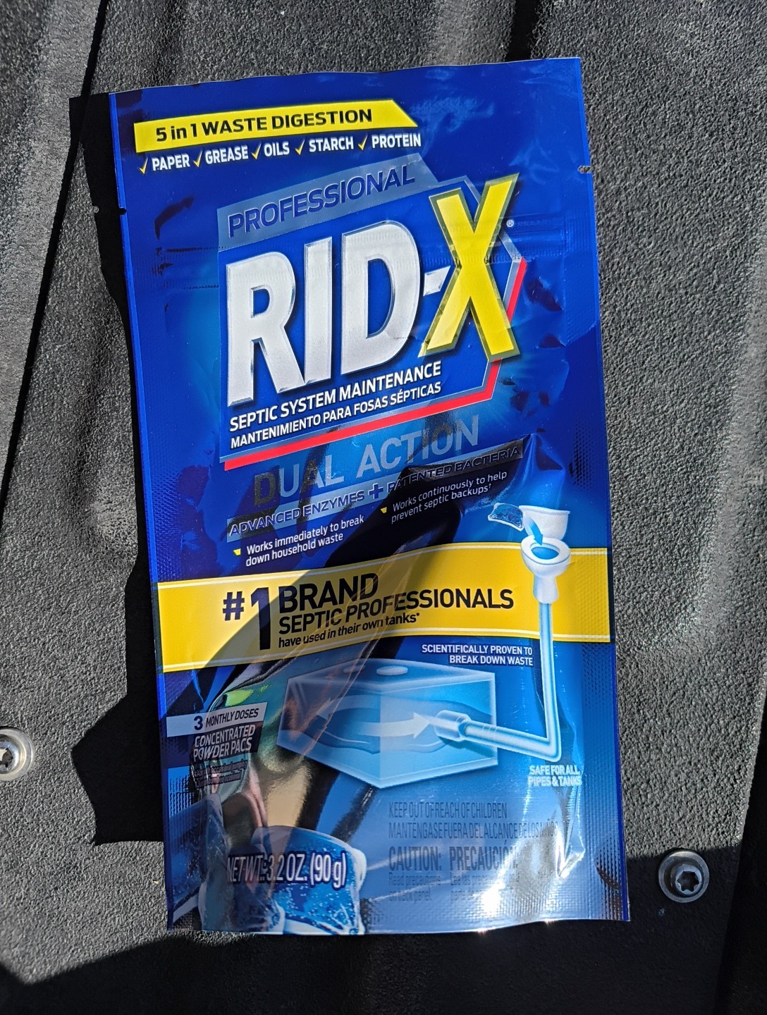 Rid X Septic System Treatment 3 Month Supply Dual Action Septi Pacs 3.2 oz