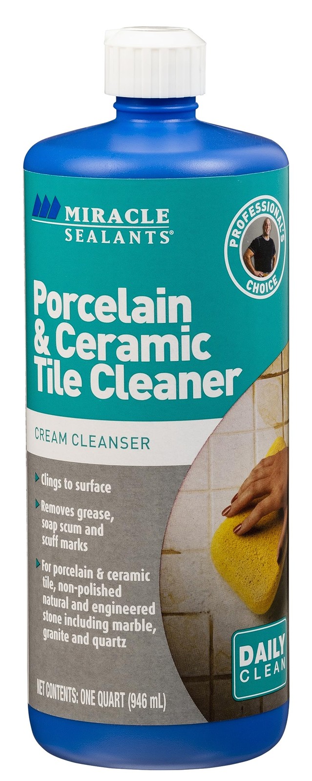Miracle Sealants Porcelain & Ceramic Tile Cleaner, Scrubbing Compound for Tile,