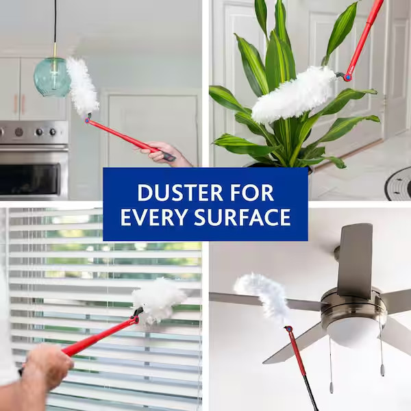 Flex Catch Dusting Kit Extendable Handle 5 Refills Heavy Duty Duster