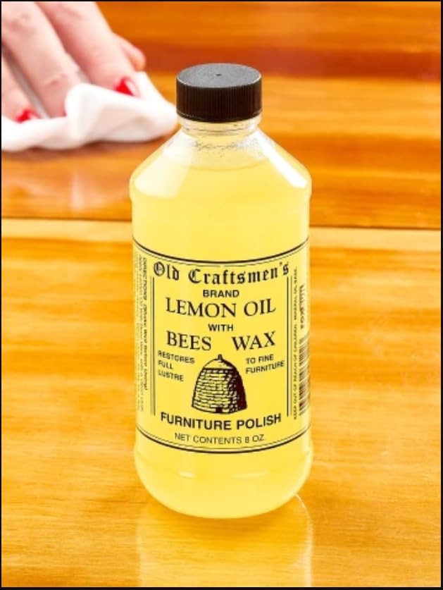 Old Craftsmen’s Lemon Oil with Bees Wax Wood Furniture Polish 8oz