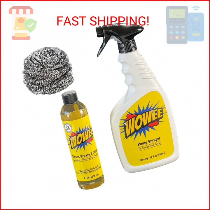Wowee 8 fl oz Concentrated Heavy Duty Degreaser – All-Purpose Cleaner for Kitche