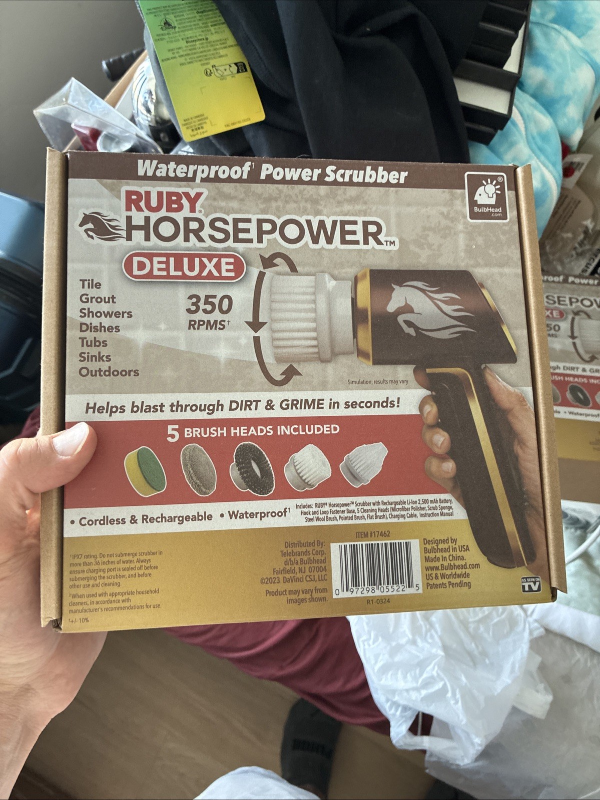 Horsepower Gold Edition Handheld Cordless Rechargeable Power Scrubber (U3CL)