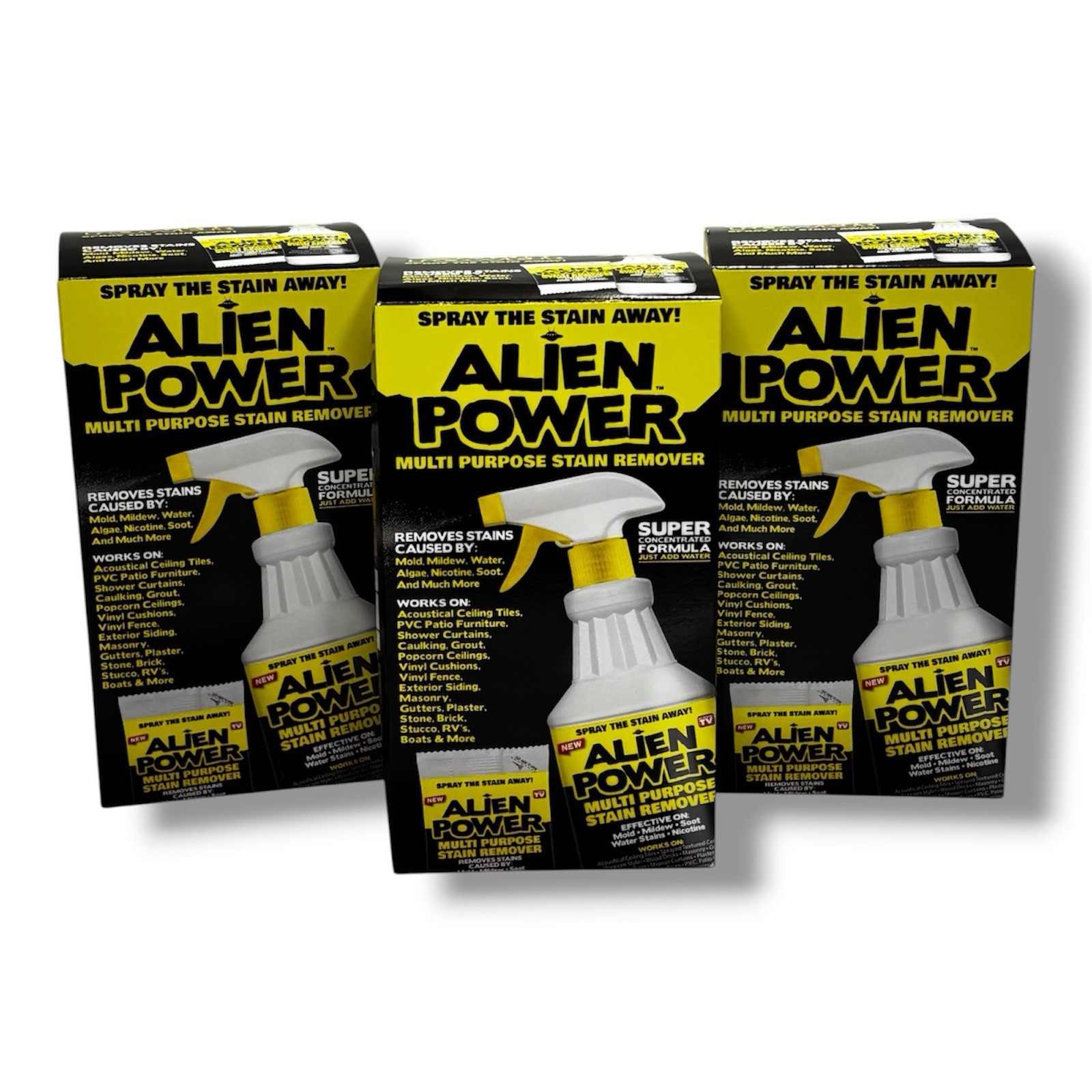 x3 Alien Power Super Concentrated Multi Purpose Stain Remover Mold Mildew Water