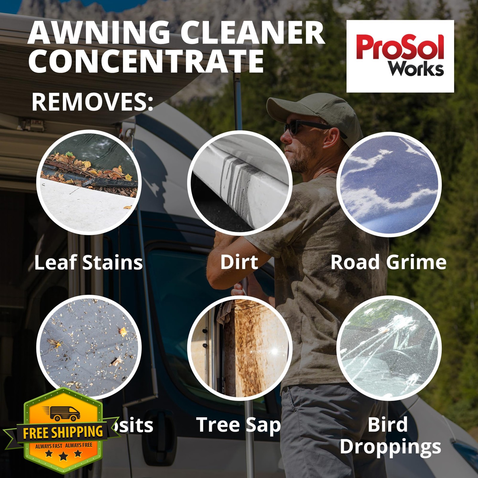 Prosol Works Awning Cleaner Bug Splatter Dirt Grime RV Patio