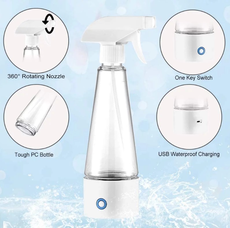 BELL HOWELL Bionic Sanitizer Portable Detergent Maker, Bottle Sprayer – White