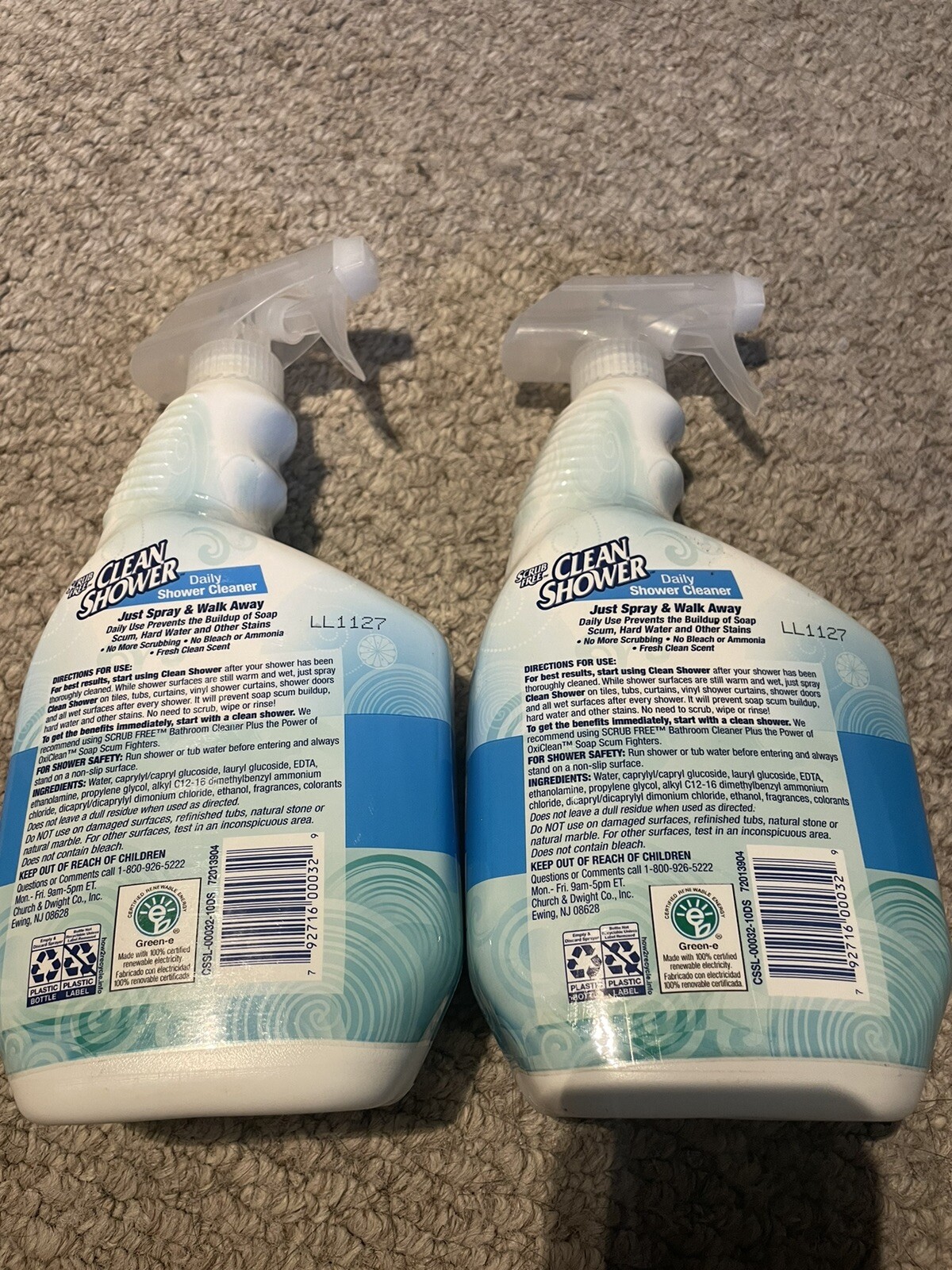 Scrub Free Clean Shower Daily Shower Cleaner Spray – 32oz X2