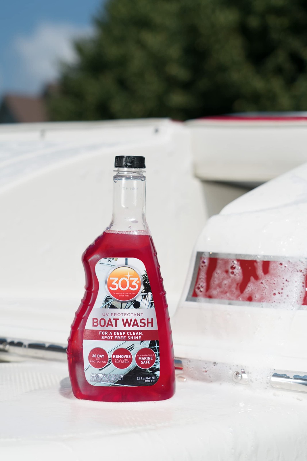 1 PCS 32 Oz 30586 Marine Boat Wash UV Protectant Spot Free Shine Solution