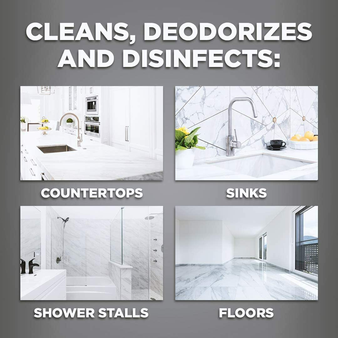 Weiman GRANITE & STONE Marble Countertops 3-IN-1 CLEAN POLISH PROTECT 24oz Spray