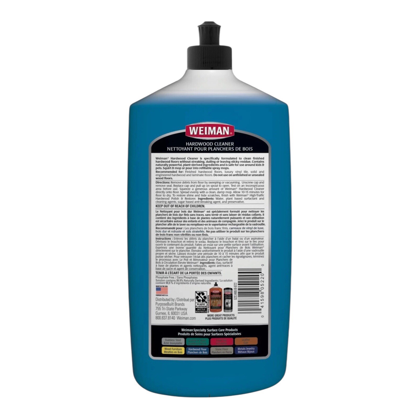 Weiman Professional Hardwood Floor Cleaner 32 Fl Oz Streak Free Plant Based