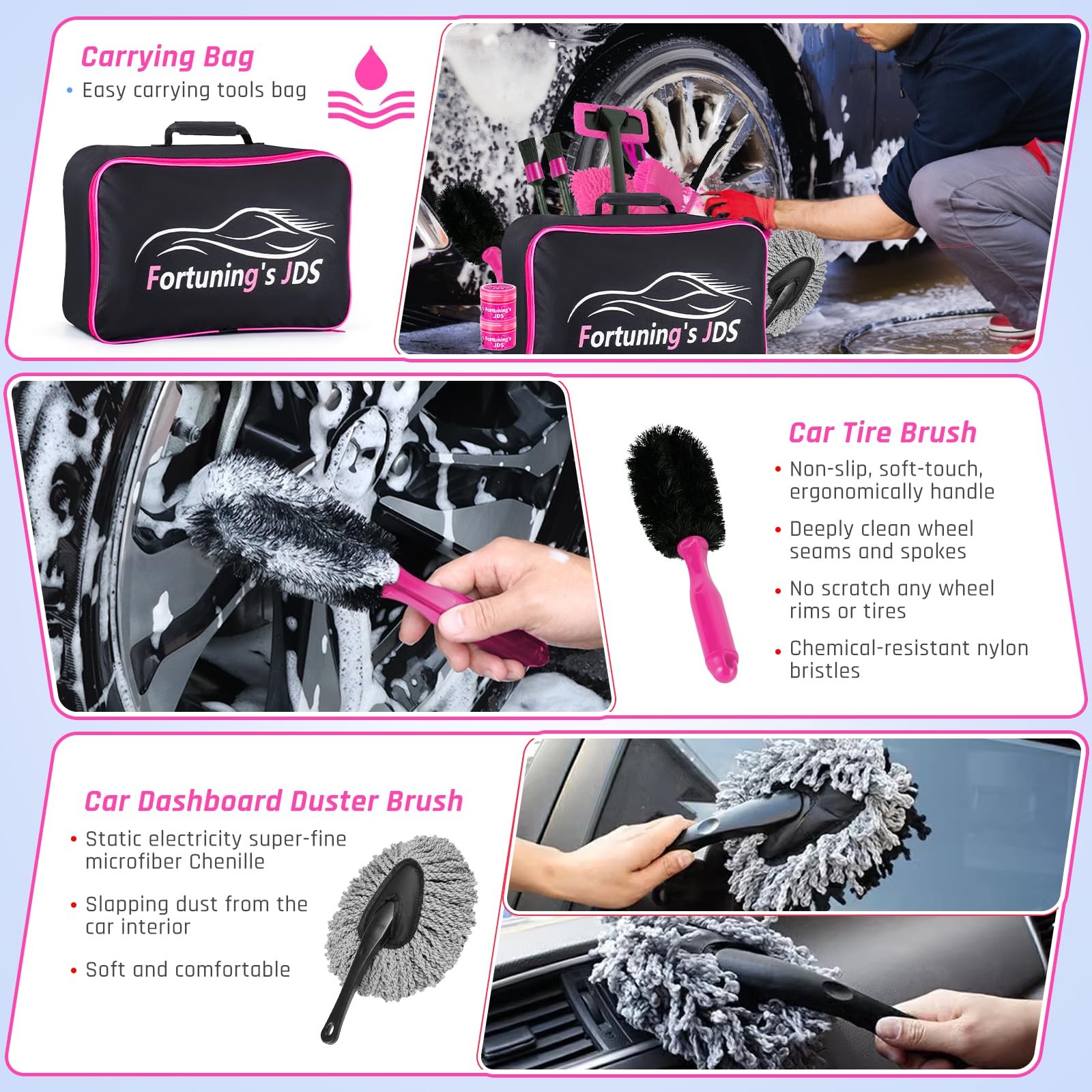 34PCS Car Detailing Brush Set, Car Detailing Kit, Car Detailing Brushes, Car …