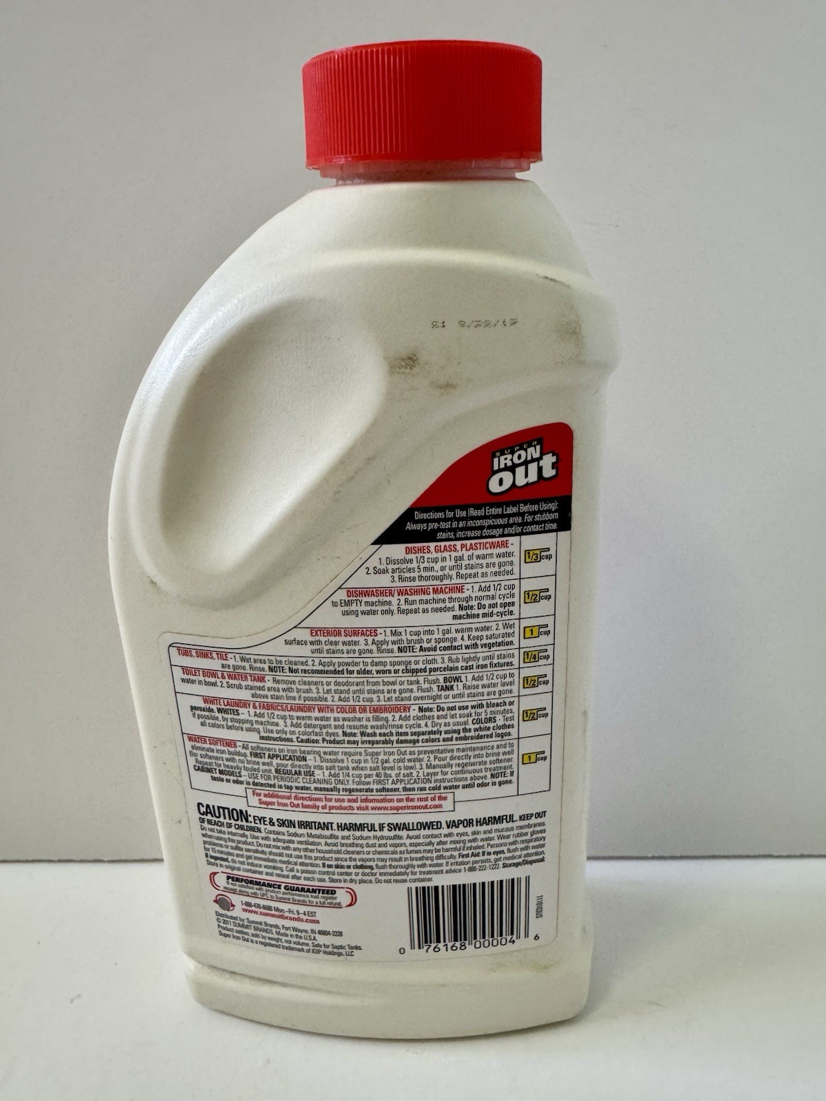 SUPER Iron Out Rust Stain Remover Value Size 28oz Summit Brands Water Softener