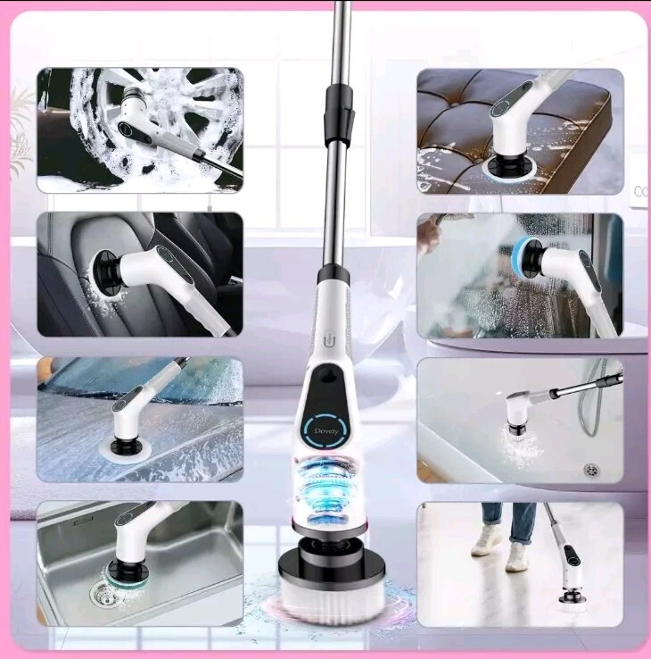 Dovety 9 In 1 Electric Spin Scrubber Cordless Cleaning Brush Scrubber CB-02