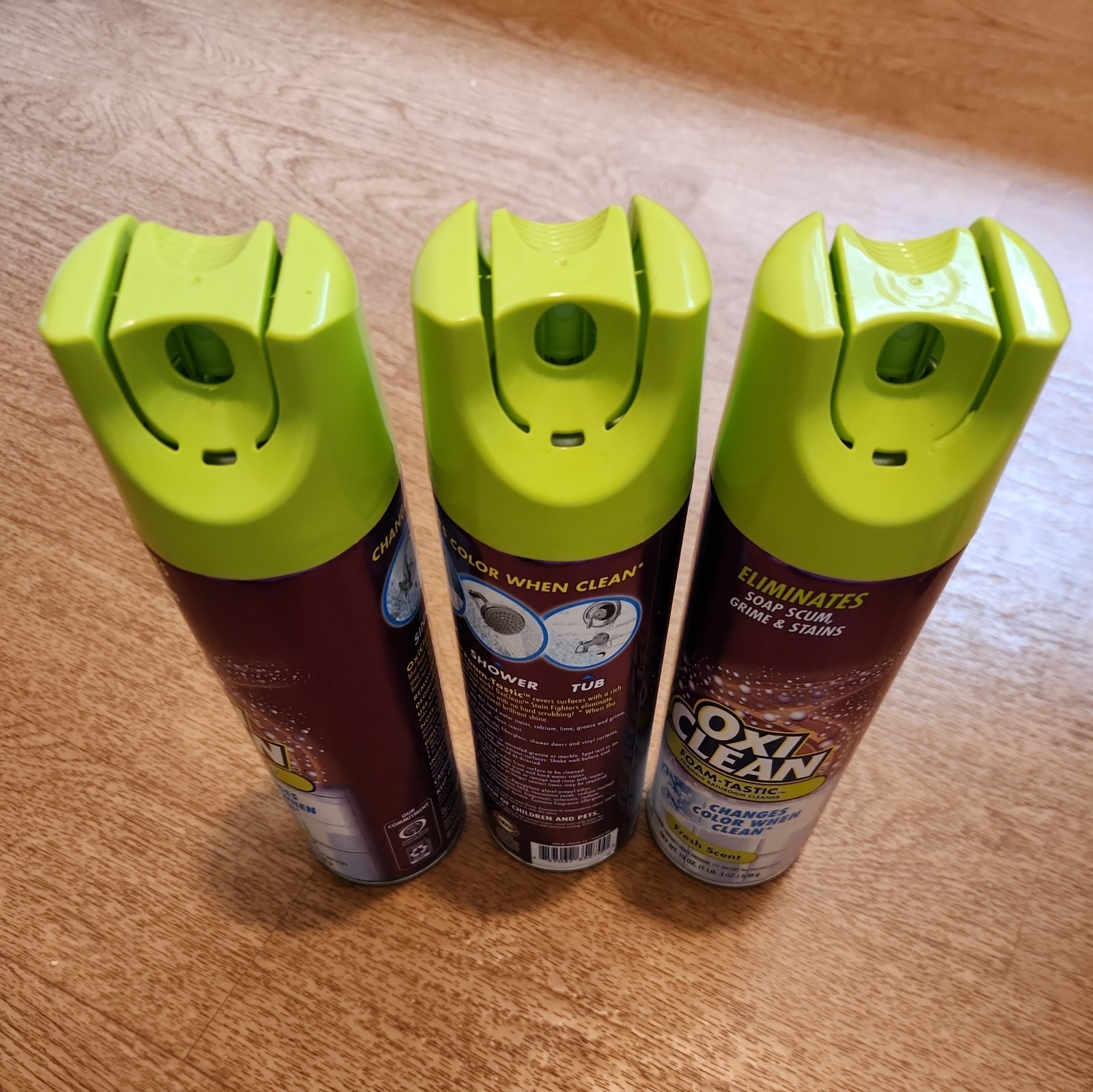 3 Pack Oxi Clean Foam-Tastic Fresh Scent Bathroom Cleaner, 19 oz., NEW